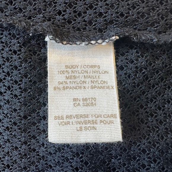 Free People Womens Top Sheer Lace Mesh Long Sleeve Black Fairy Goth Sz. S - Picture 9 of 10